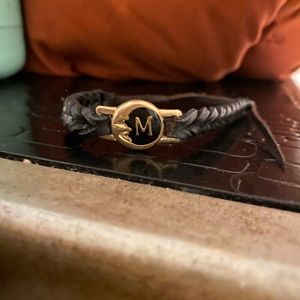 M moon leather bracelet from Barcelona Spain
